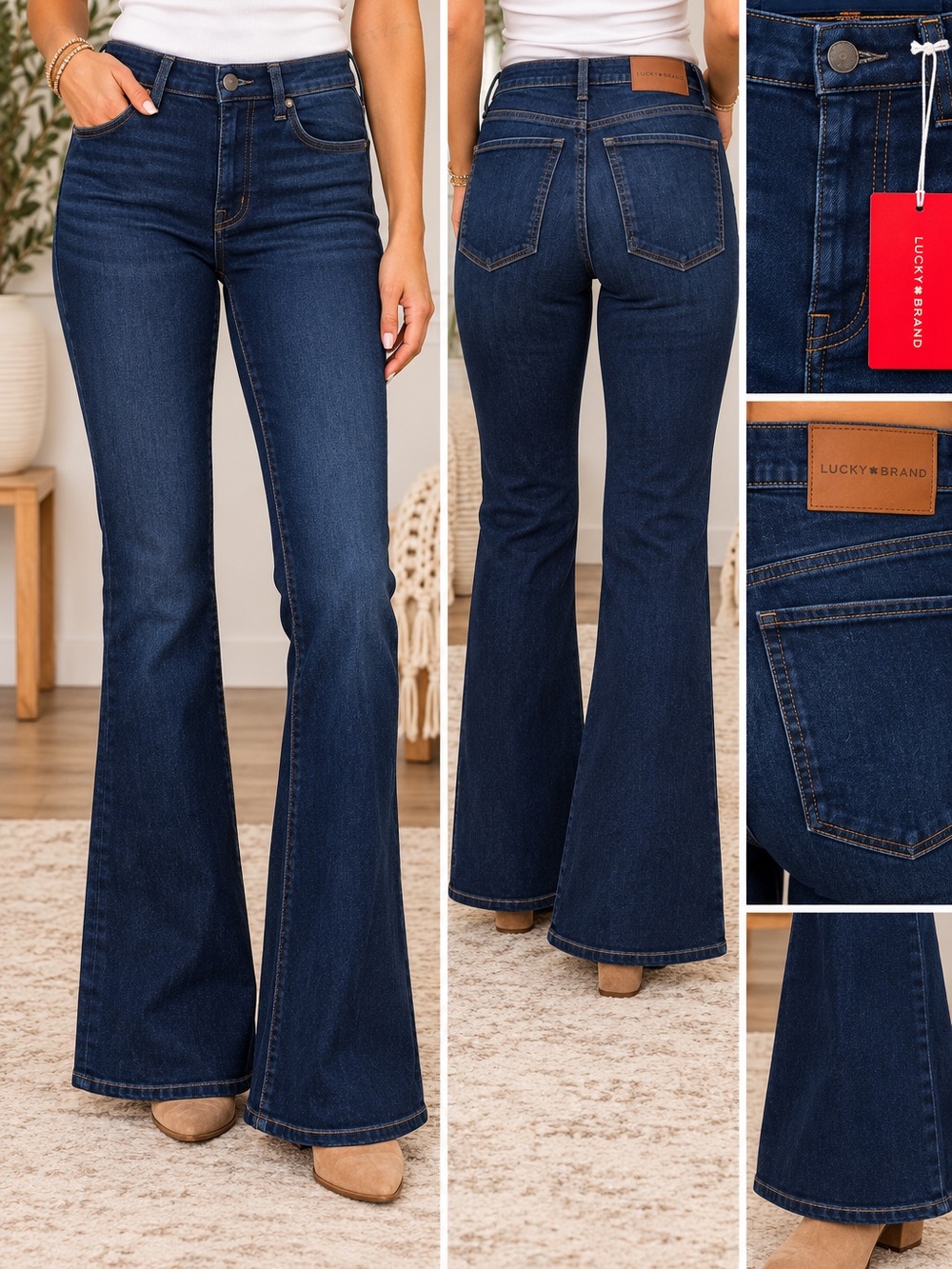 NWT Lucky Brand Stevie High Rise Flare Ankle Jeans Size 4/27
